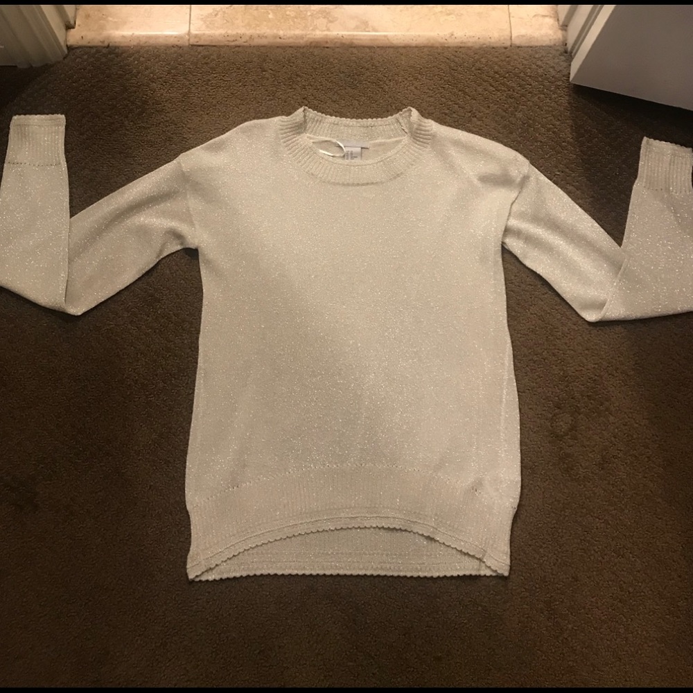 H&M thin silver sweater